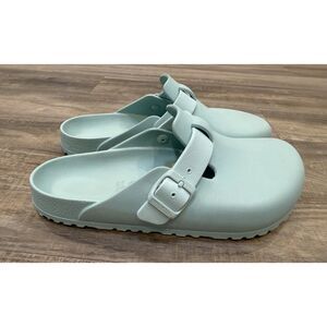 Birkenstock Boston Essentials  EVA Size 8 Men/ 10 Women in Surf Green